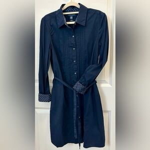 Dress navy blue with buttons